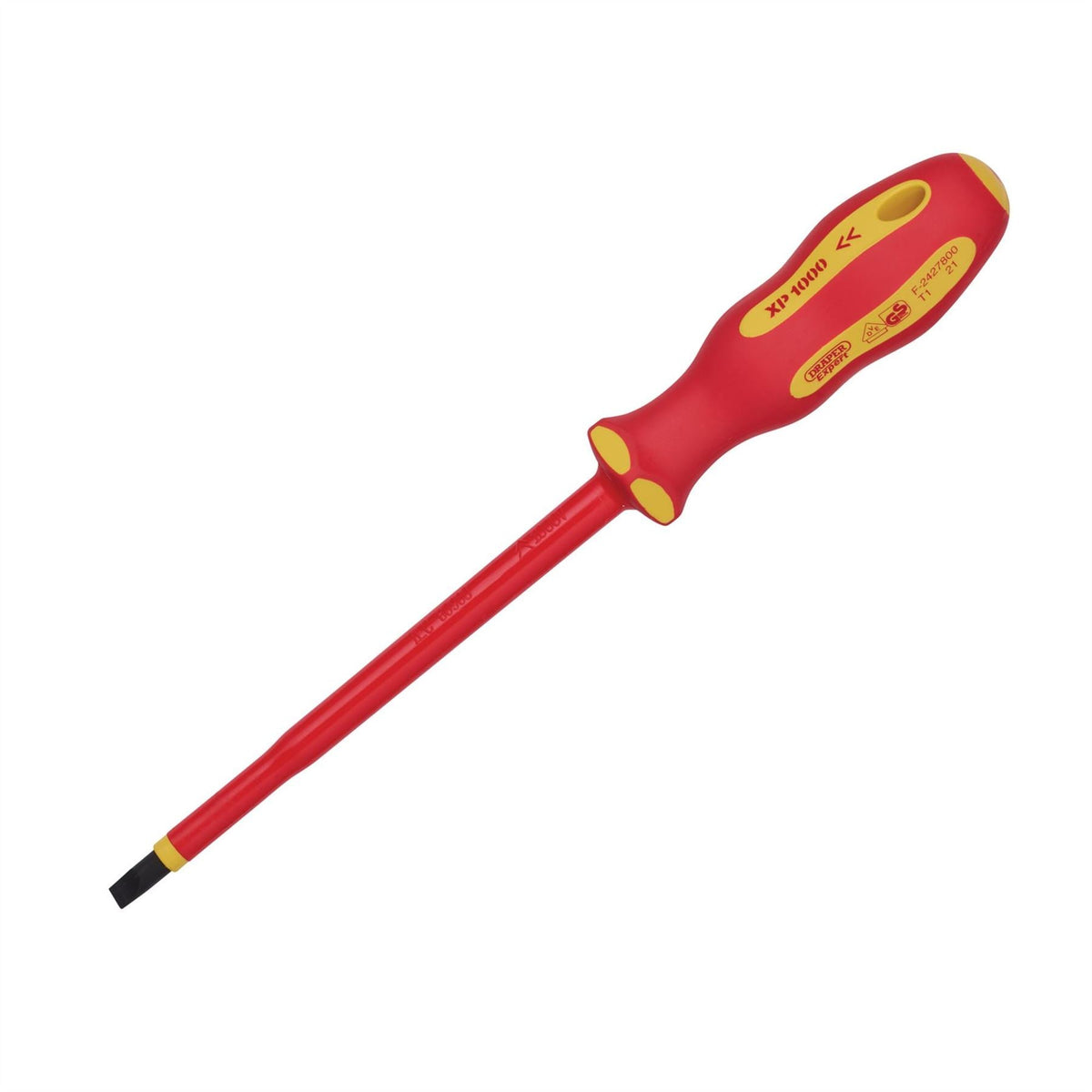 Draper XP1000 VDE Plain Slot Screwdriver 6.5 x 150mm 64422  White Rose Tools