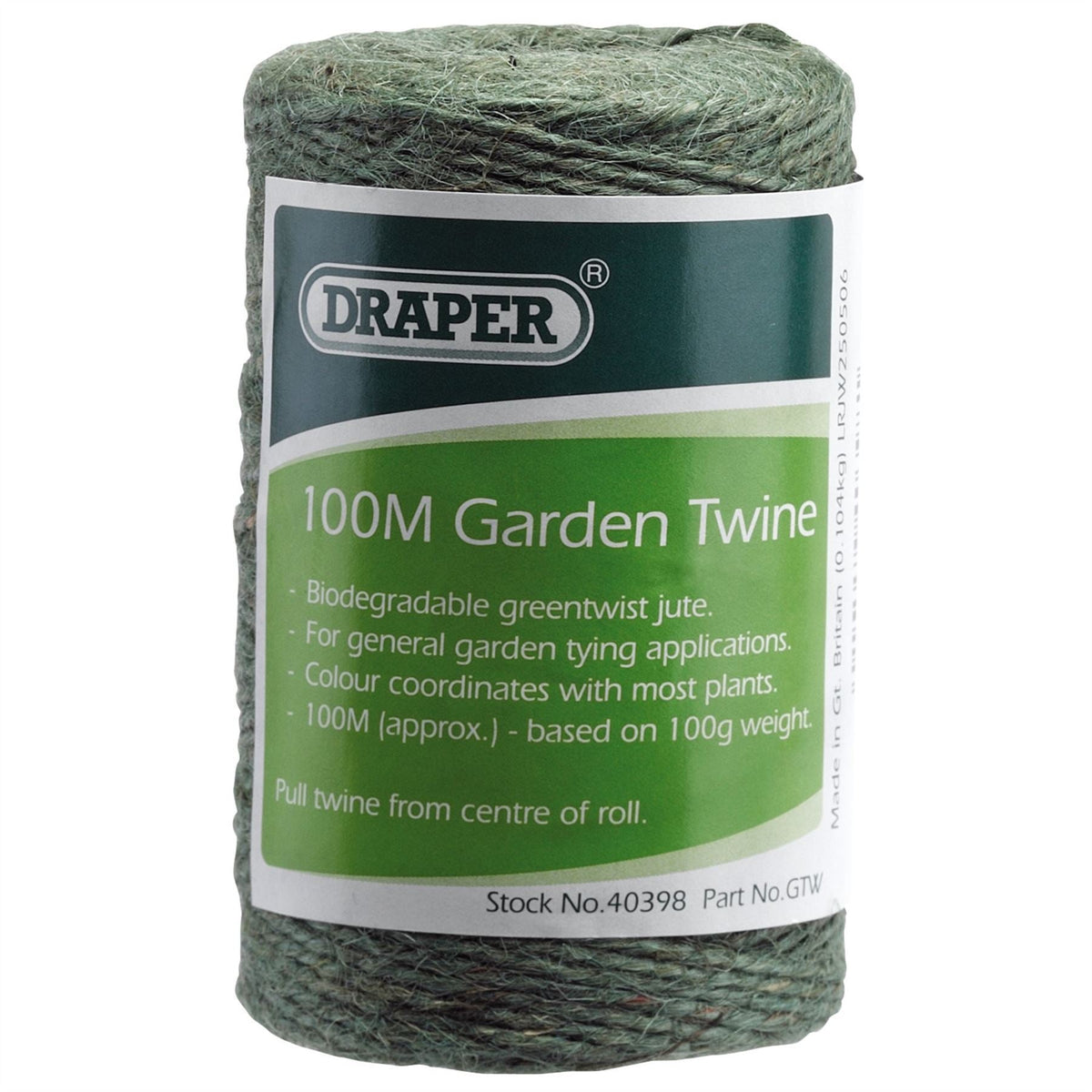 Draper Garden Twine 100m 40398  White Rose Tools