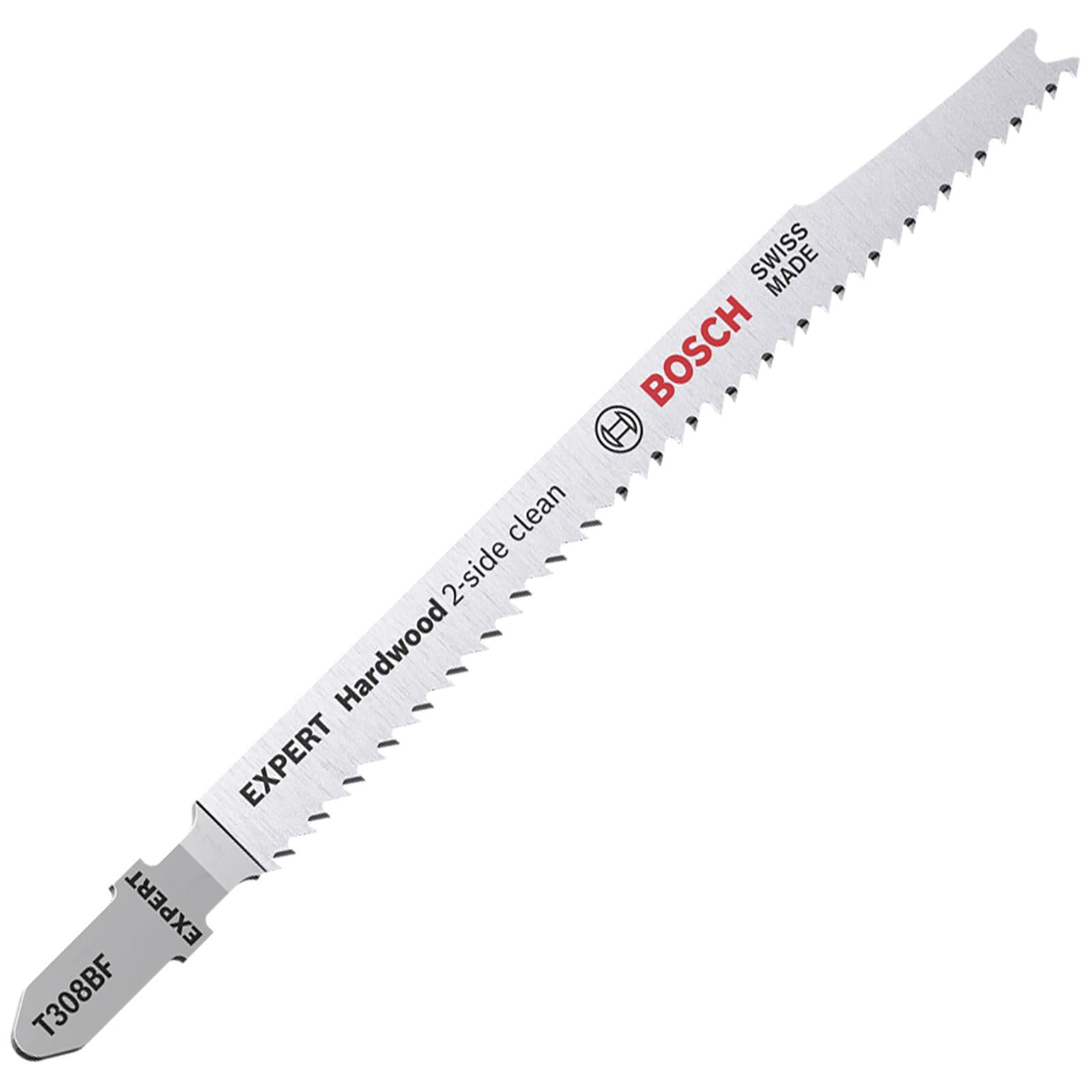 Bosch EXPERT Jigsaw Blades 5 Piece T308BF Hardwood 2 Side Clean 117mm