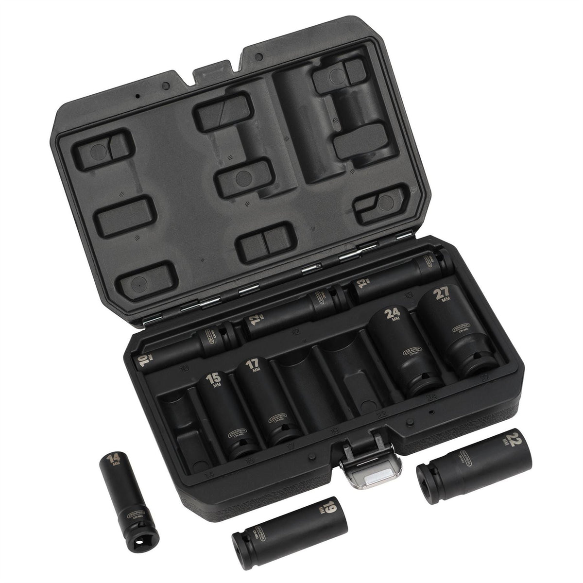 Draper Metric Deep Impact Socket Set 1/2" Sq. Dr. (10 Piece) 83096  White Rose Tools
