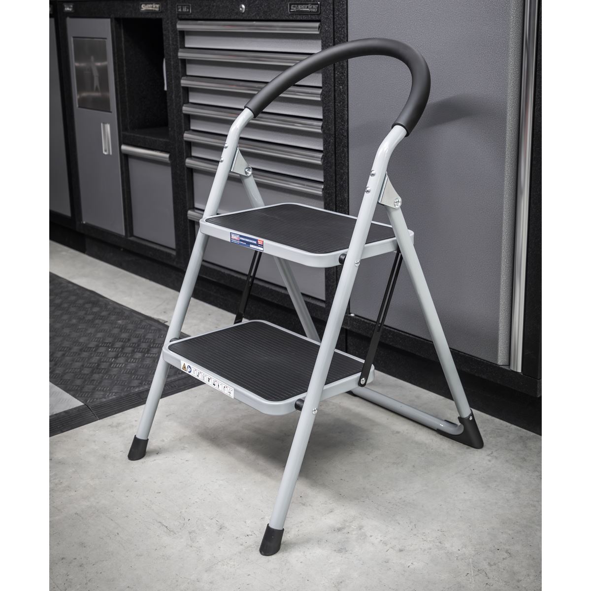 Sealey Step Stool 2-Tread 150kg Capacity EN14183 