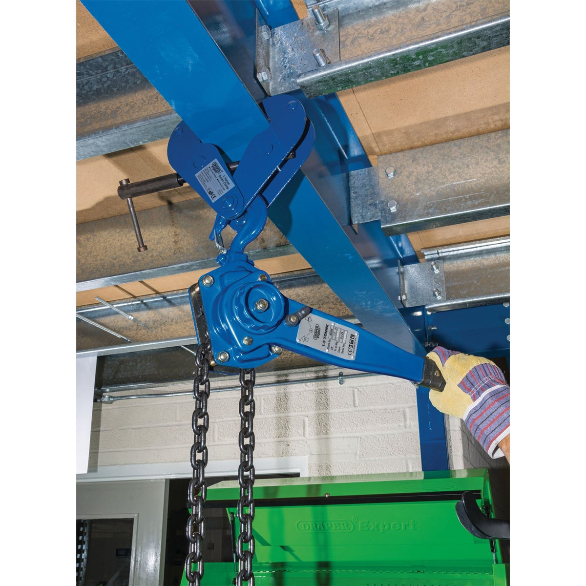 Draper Expert Chain Lever Hoist 1.5 Tonne 82599  White Rose Tools