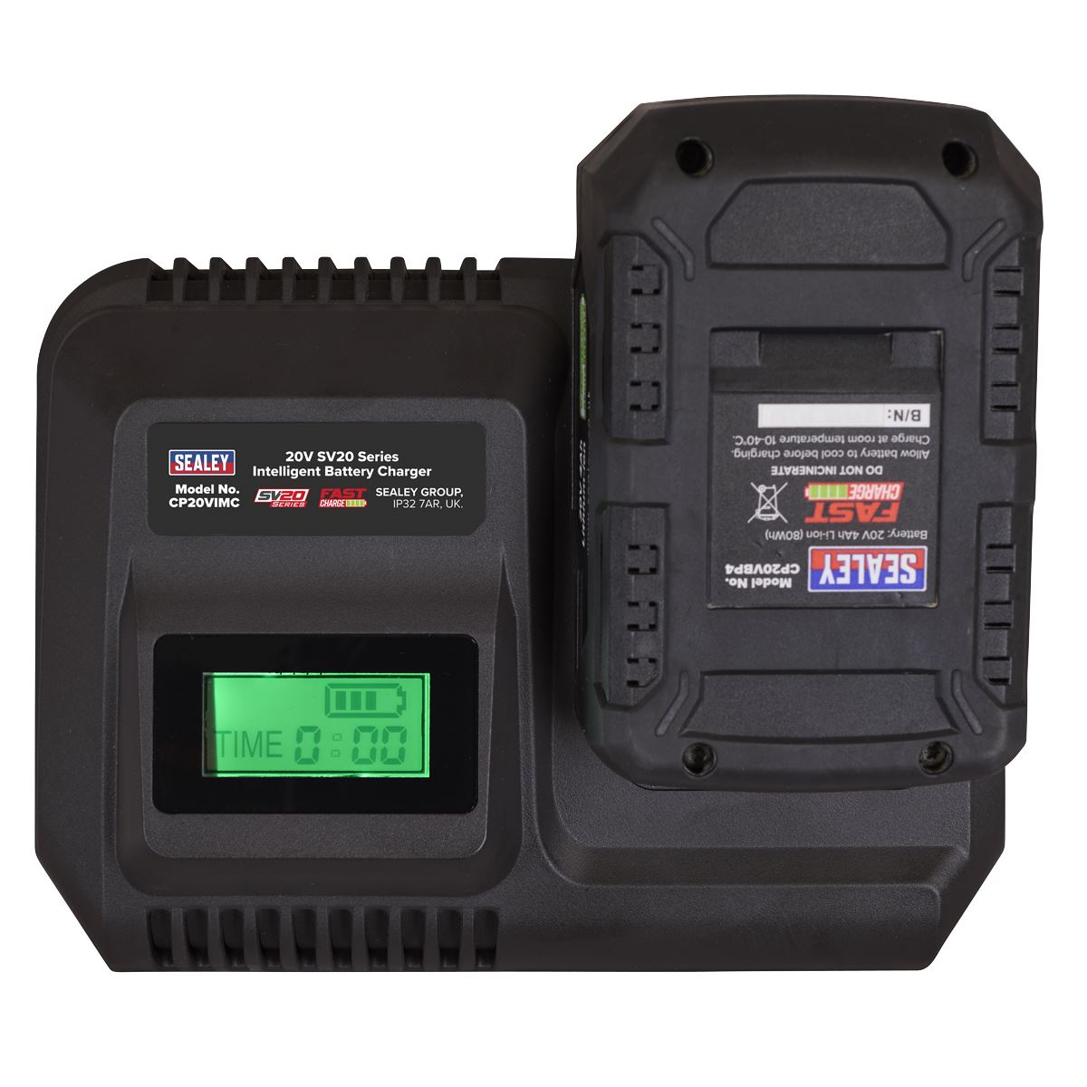 Sealey Intelligent Battery Charger 20V SV20 Series Lithium-ion  White Rose Tools