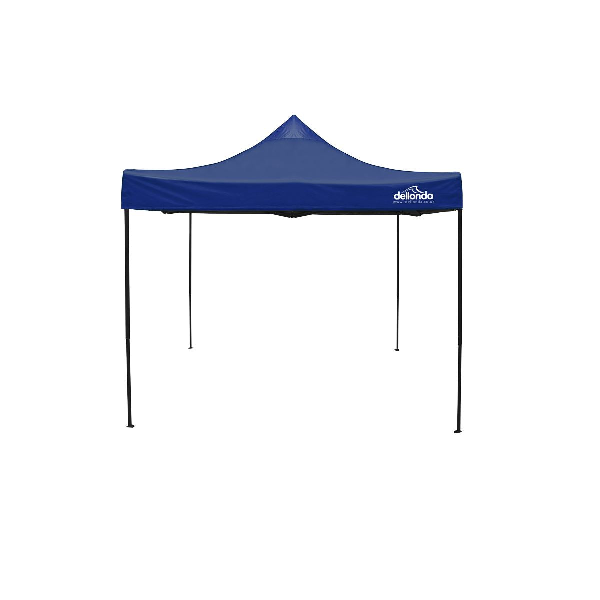 Dellonda Premium 3 x 3m Pop-Up Gazebo, PVC Coated, Water Resistant Fabric, Supplied with Carry Bag, Rope, Stakes & Weight Bags - Blue Canopy