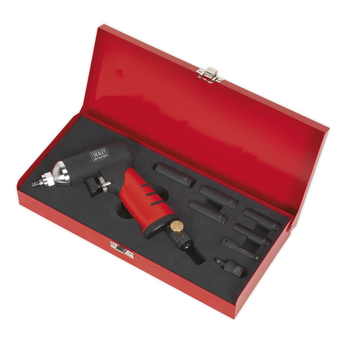 Sealey Premier Air Impact Wrench 1/4"Sq Drive Diesel Glow Plug Kit 