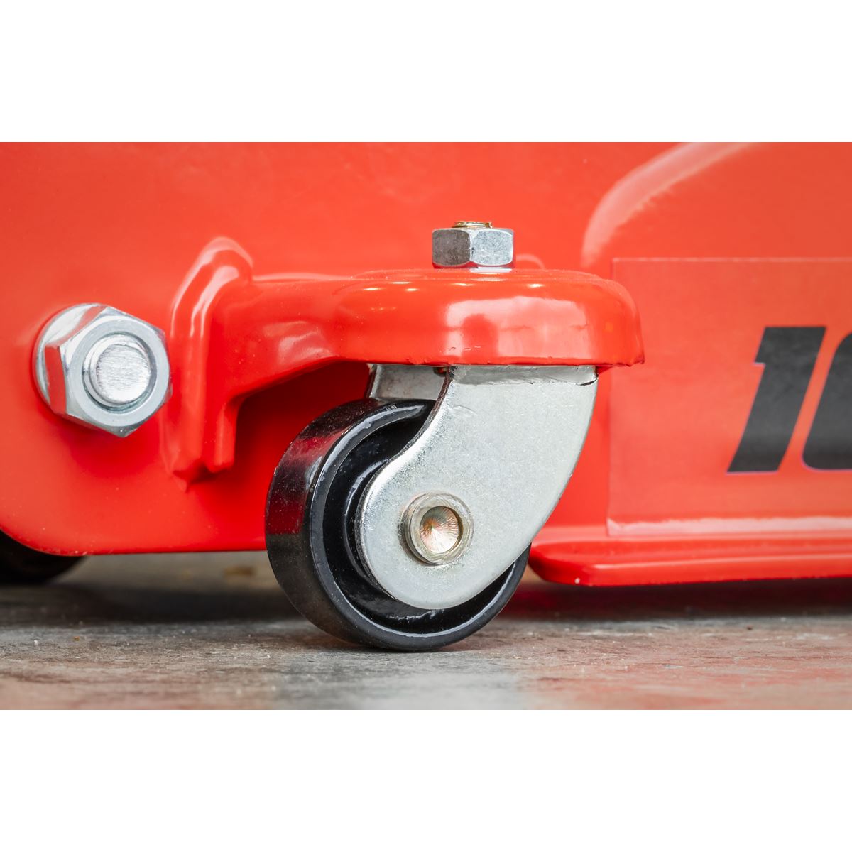 Sealey Trolley Jack 2tonne Low Entry Short Chassis - Red