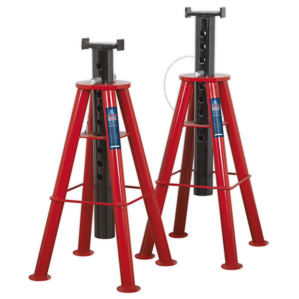 Sealey Premier Premier Axle Stands (Pair) 10 Tonne Capacity per Stand High Level 