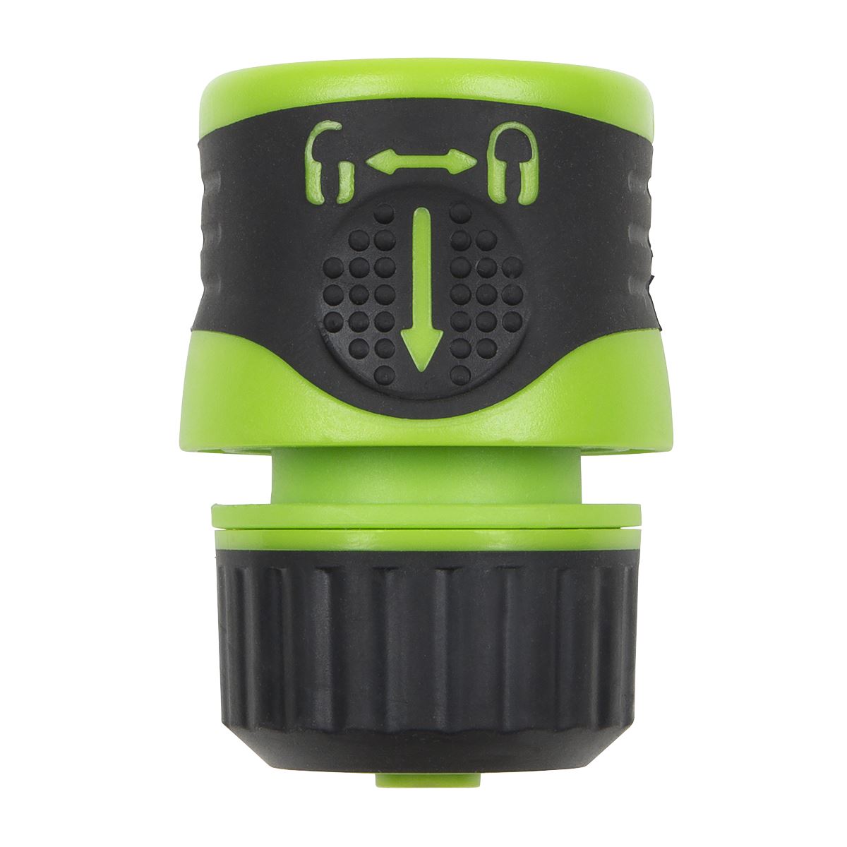 Sealey Soft Touch Hose Connector With Water Stop & Lock 1/2"-5/8  White Rose Tools