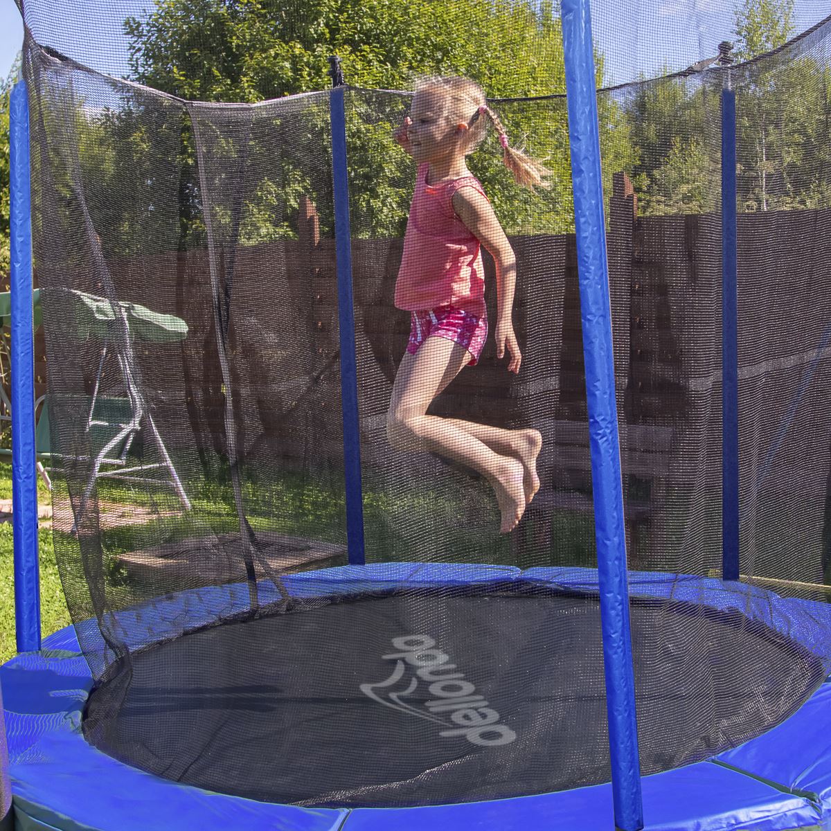 Dellonda 6ft Heavy Duty Outdoor Trampoline with Safety Enclosure Net