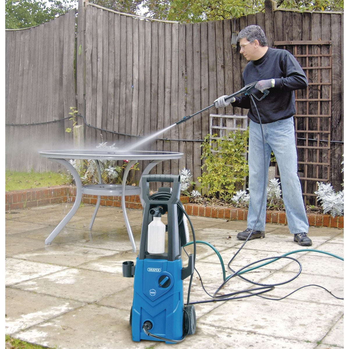 Draper 230V Pressure Washer 1600W 135bar 98676  White Rose Tools