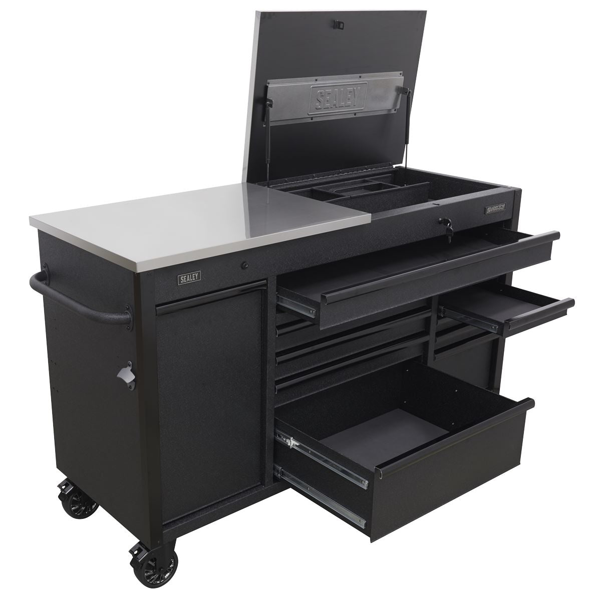 Sealey Superline Pro Mobile Tool Cabinet 1600mm with Power Tool Charging Drawer 