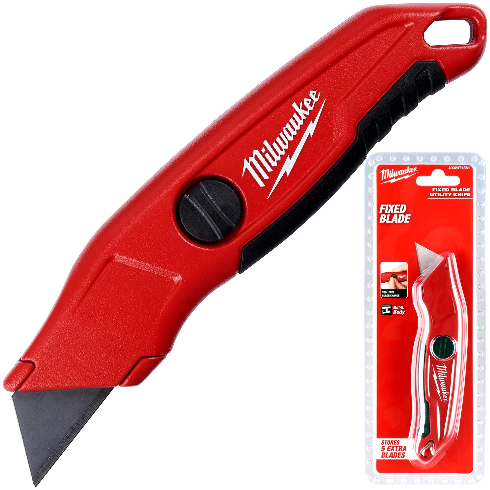 Milwaukee Fixed Blade Knife 101mm 4in Cutter Cutting 