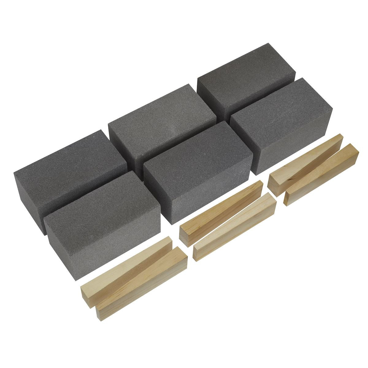 Worksafe by Sealey Floor Grinding Block 50 x 50 x 100mm 120Grit - Pack of 6 