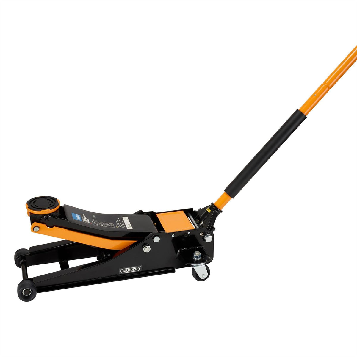 Draper Trolley Jack 2.25 Tonne Orange 28475  White Rose Tools