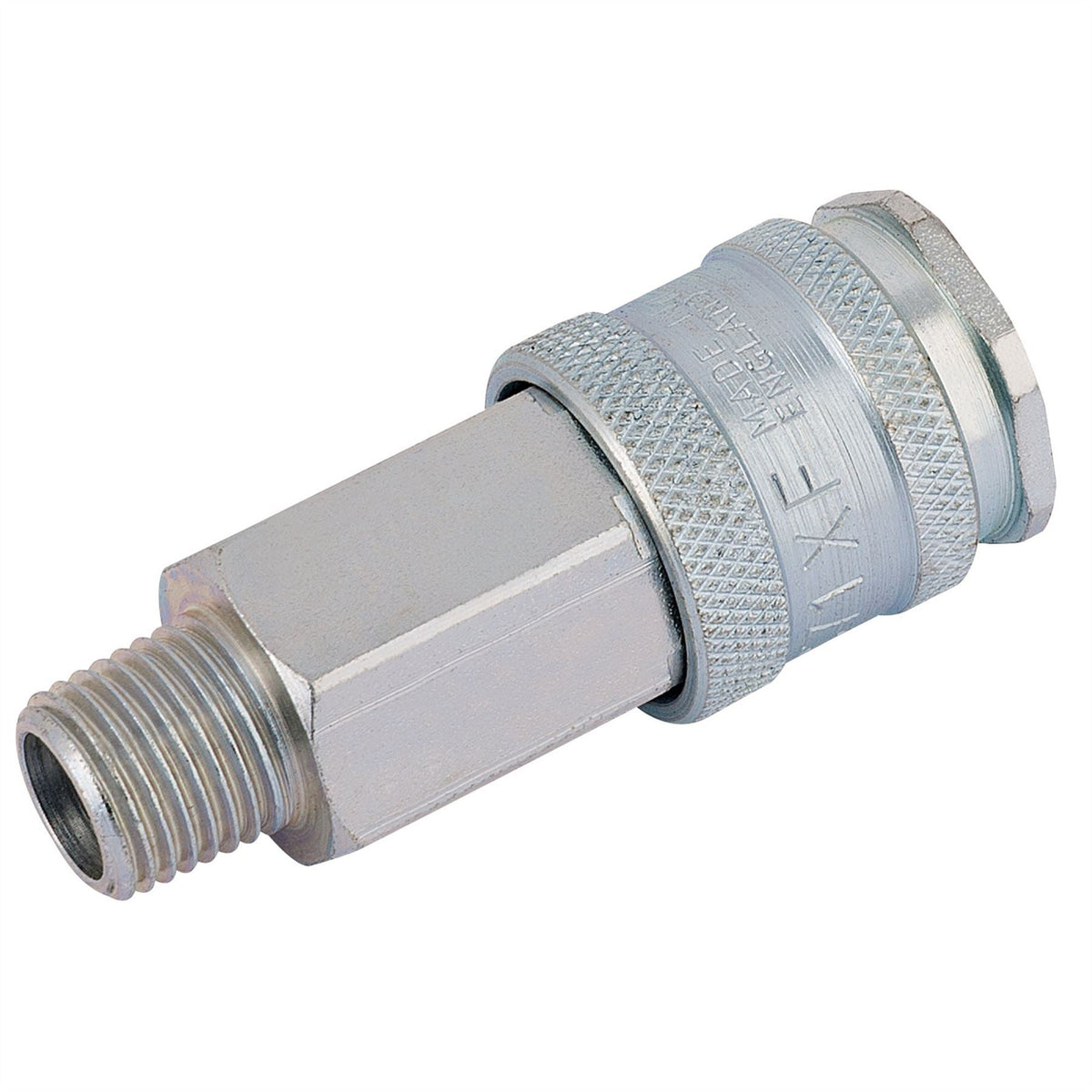 Draper 1/4" BSP Parallel Euro Coupling Male Thread (Sold Loose) 54404  White Rose Tools