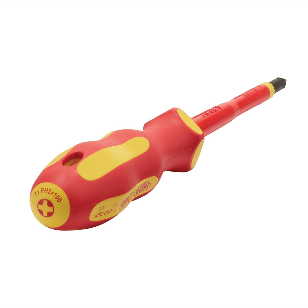 Draper XP1000 VDE Cross Slot Screwdriver No.2 x 100mm 64432  White Rose Tools