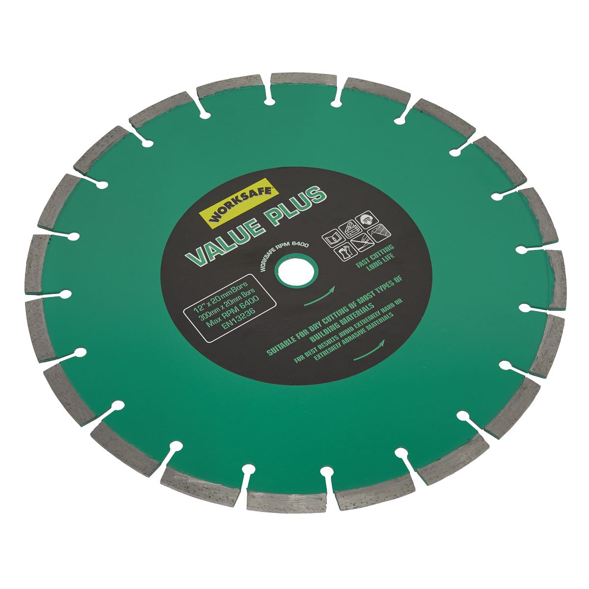 Worksafe by Sealey Value Plus Diamond Blade Ø300 x 20mm