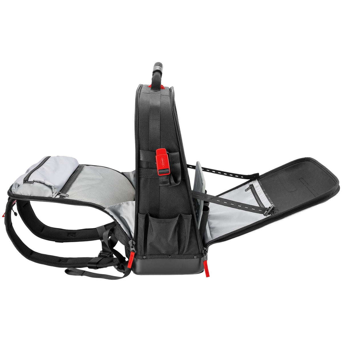 Professional KNIPEX Tool Backpack Open with Hand Tools