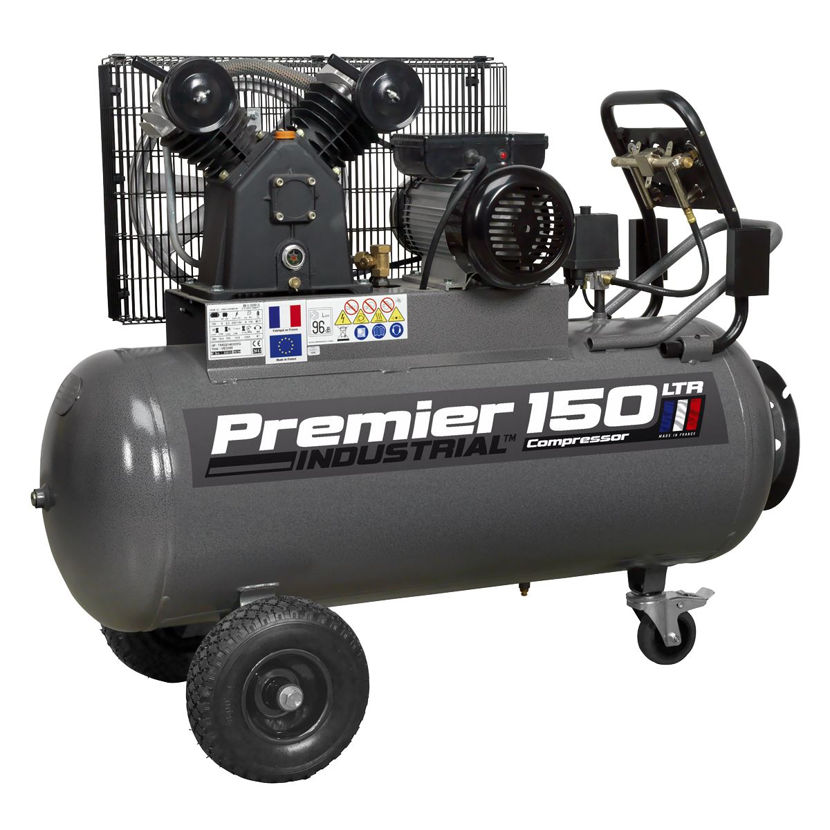 Sealey Premier Industrial Premier 150L Belt Drive Air Compressor with Front Control Panel 3hp