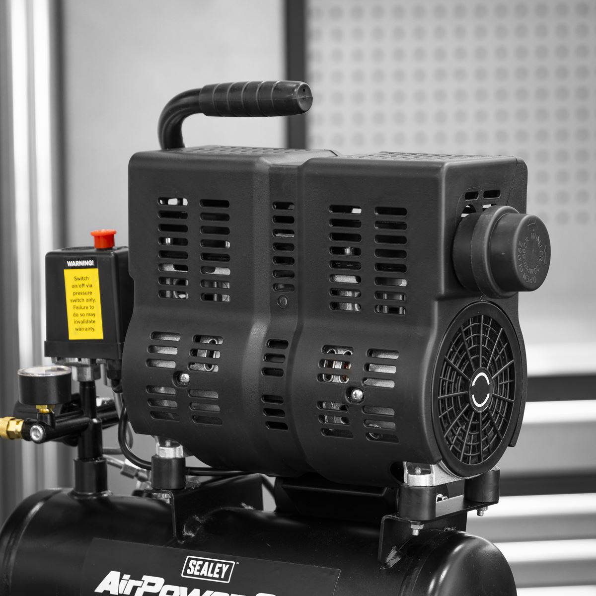 Sealey 6L Oil Free Low Noise Direct Drive Air Compressor 1hp  White Rose Tools