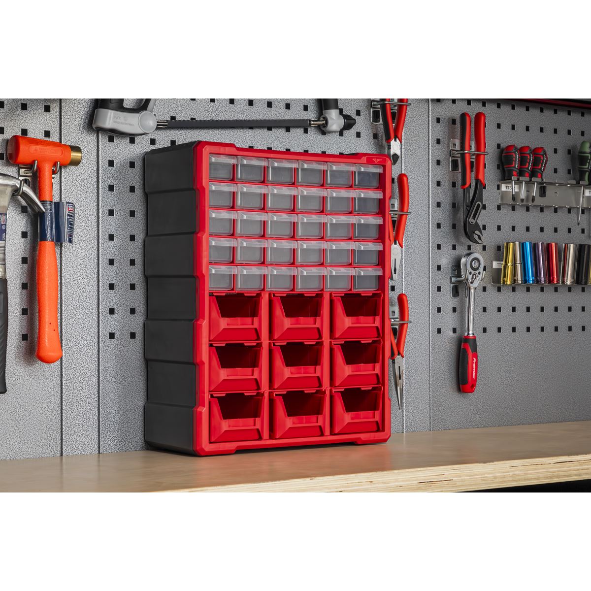 Sealey Cabinet Box 39 Drawer - Red/Black 