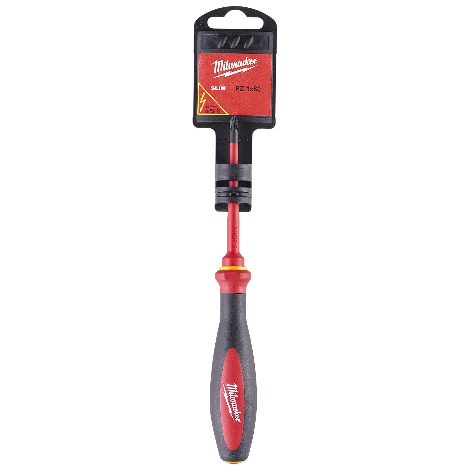 Milwaukee VDE Slim Screwdriver Pozi PZ1 x 80mm 