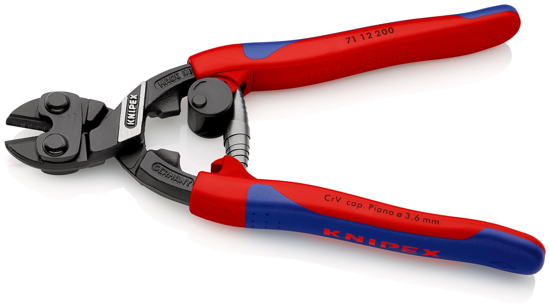 KNIPEX Compact Bolt Cutters CoBolt Cutting Pliers 200mm Multi Component Grips 71 12 200 SB