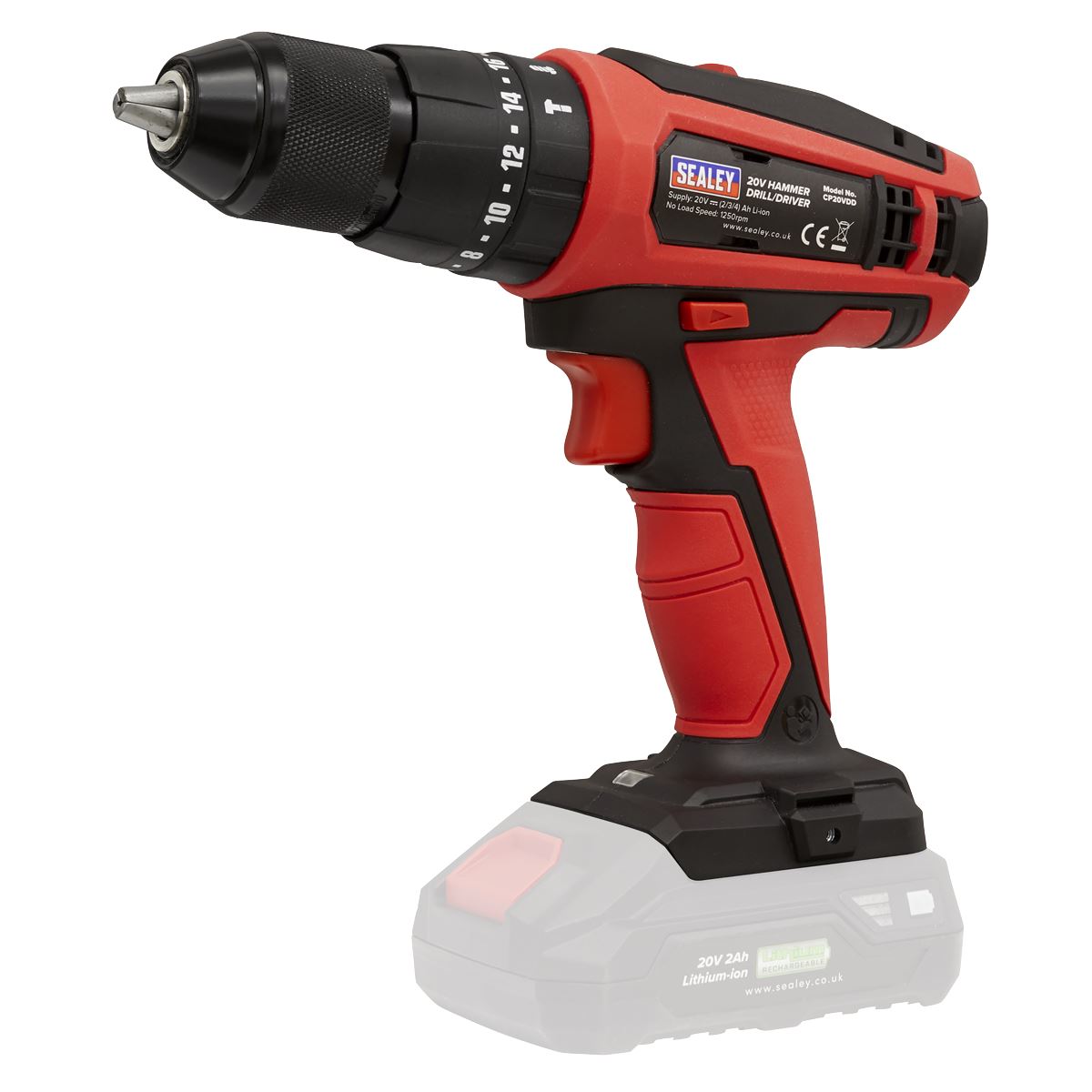 Sealey 2 x 20V SV20 Series Cordless Router & Combi Drill Kit - 2 Batteries