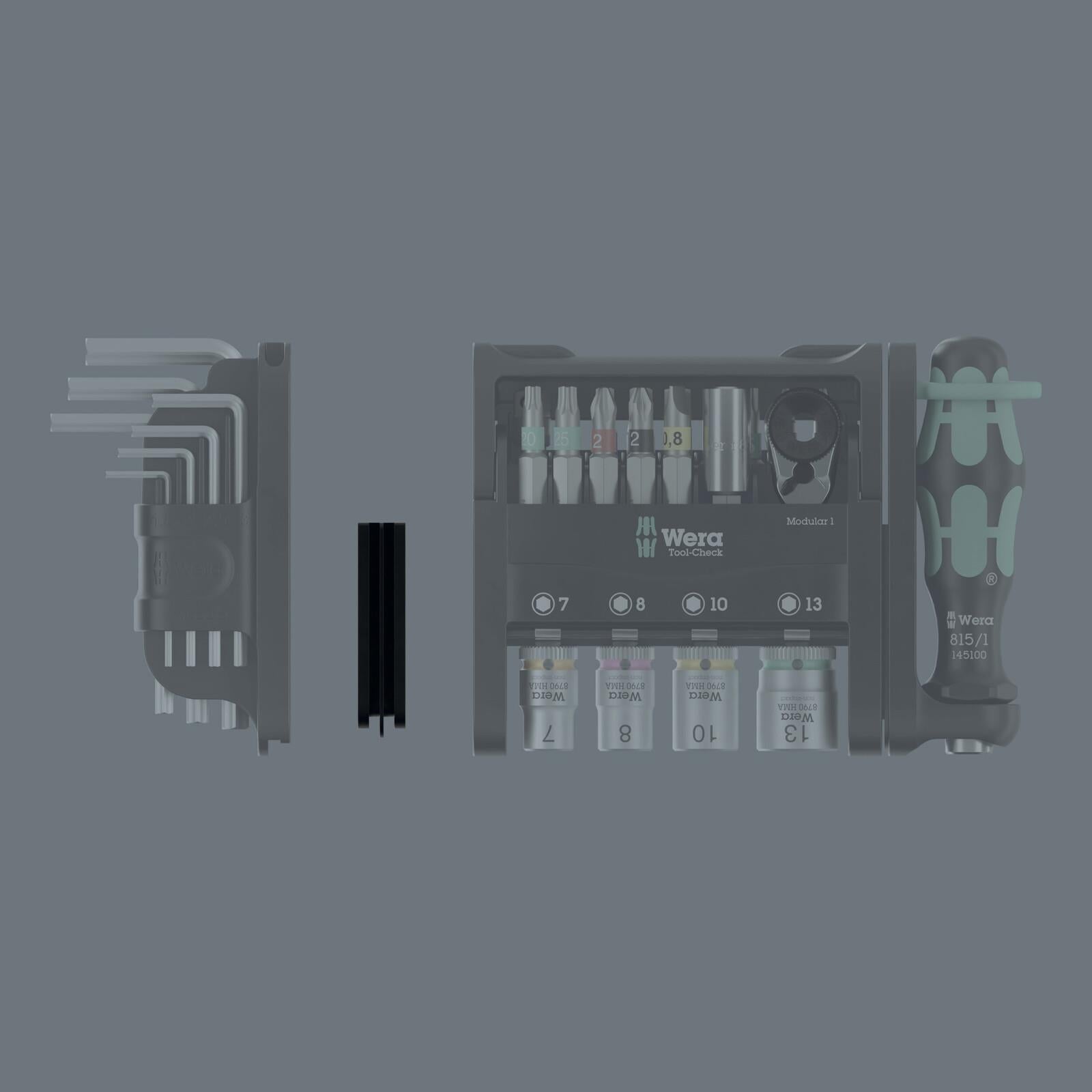 Wera Screwdriver Bit Hex Key Precision Screwdrivers Socket Set Tool Check Modular Set Imperial 1 50 Pieces  White Rose Tools