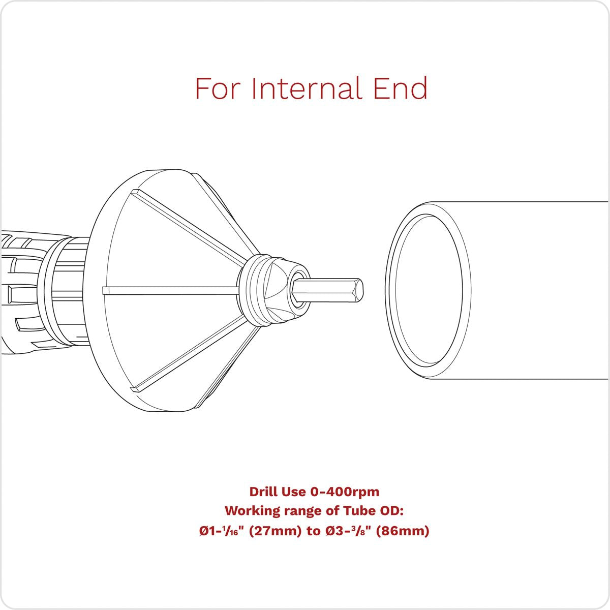 Sealey Internal & External 2-in-1 Deburring/Chamfer Tool Ø27-86mm  White Rose Tools