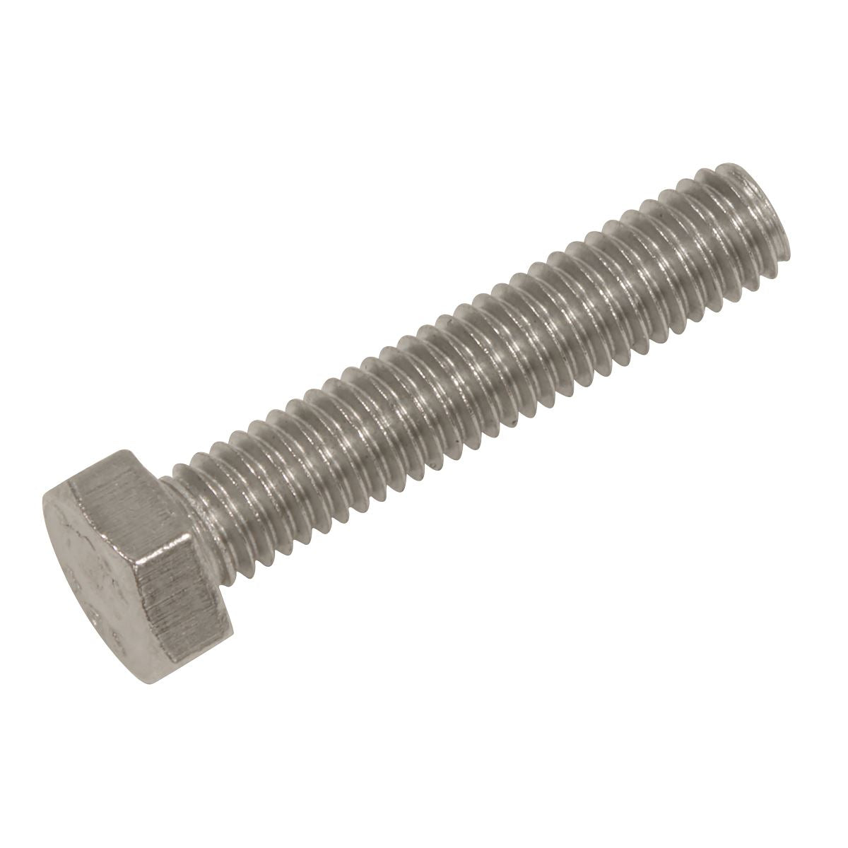 Sealey Stainless Steel Hex Head Set Screw DIN 933 - M5 X 25 A2 - Pack of 50