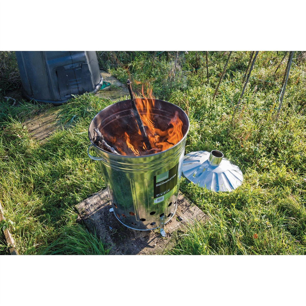 Draper Galvanised Garden Incinerator 85L 53253  White Rose Tools
