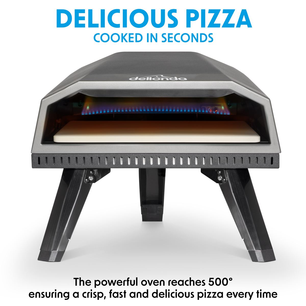 Dellonda Gas Pizza Oven with Gas Regulator, Water Resistant Cover/Carry Bag & 12" Pizza Peel