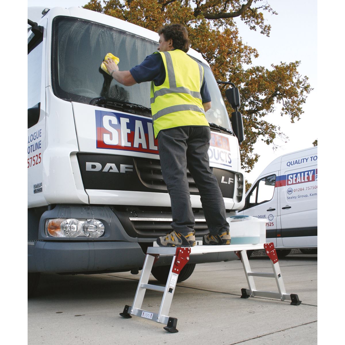 Sealey Aluminium Folding Platform 2-Tread EN 131-4 