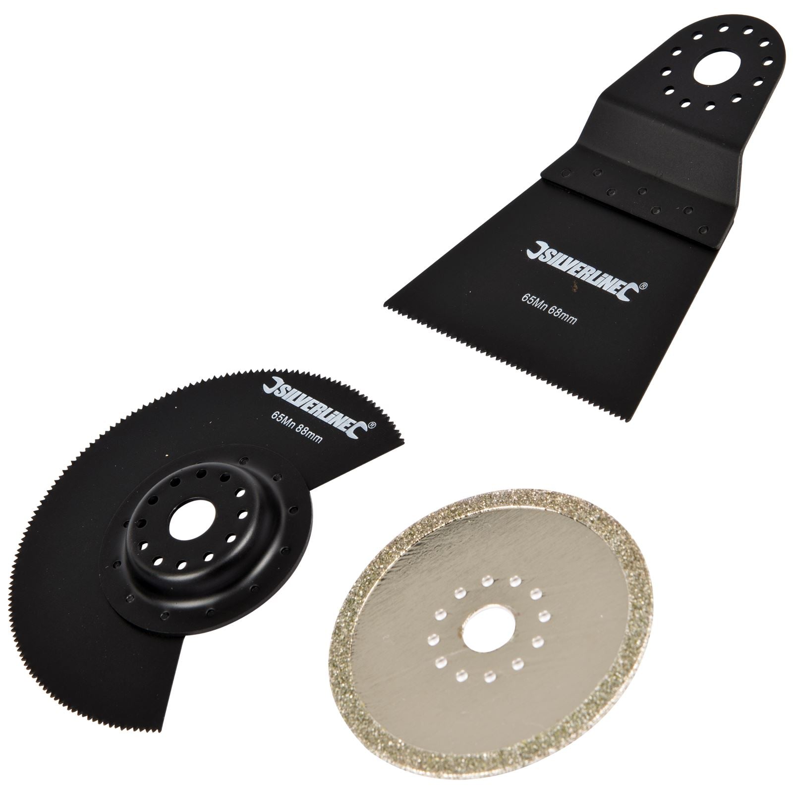 Silverline 3 Piece Multi-Cutter Accessory Kit Tiles Pipes Copper Concrete