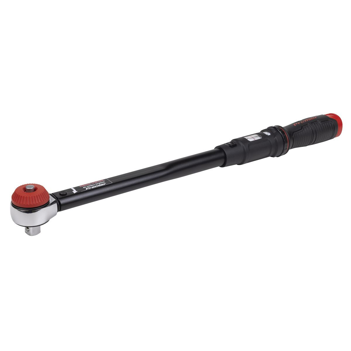 Sealey Premier Black Calibrated Micrometer Torque Wrench with 1/2"Sq Push-Through Drive 40-200Nm  White Rose Tools