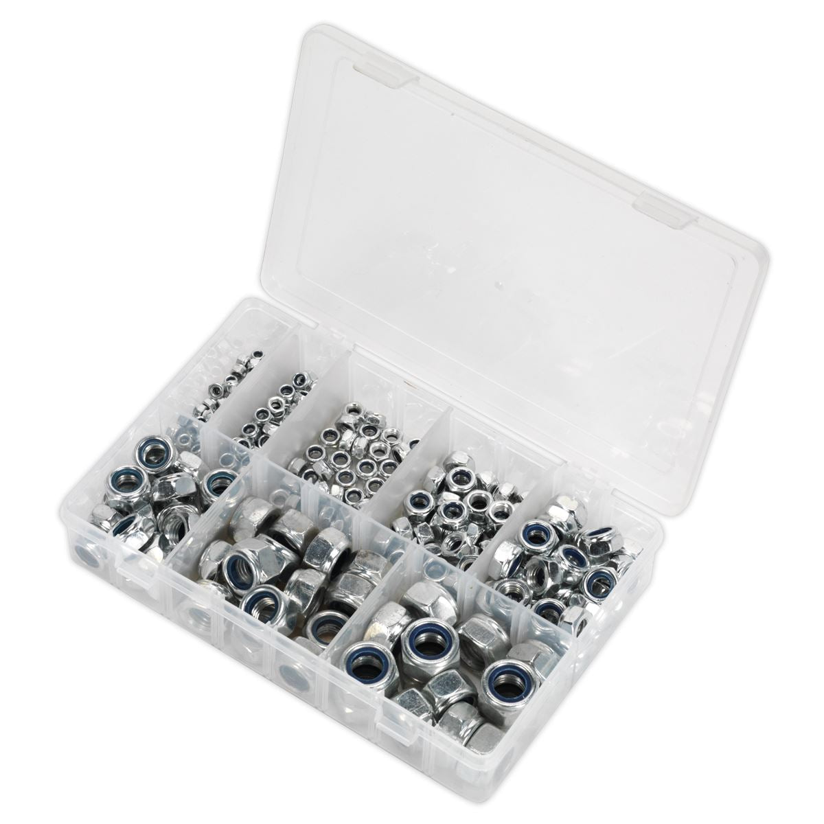 Sealey Nylon Locknut Assortment 255pc M4-M16 
