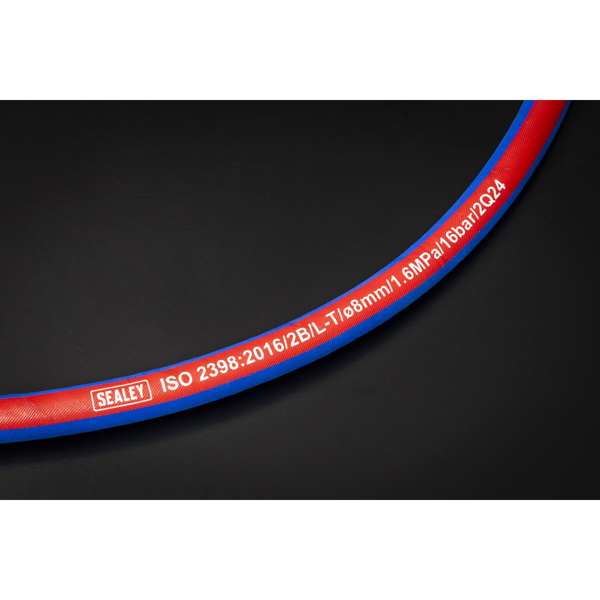 Sealey Air Hose 10m x Ø8mm with 1/4"BSP Unions Extra-Heavy-Duty 