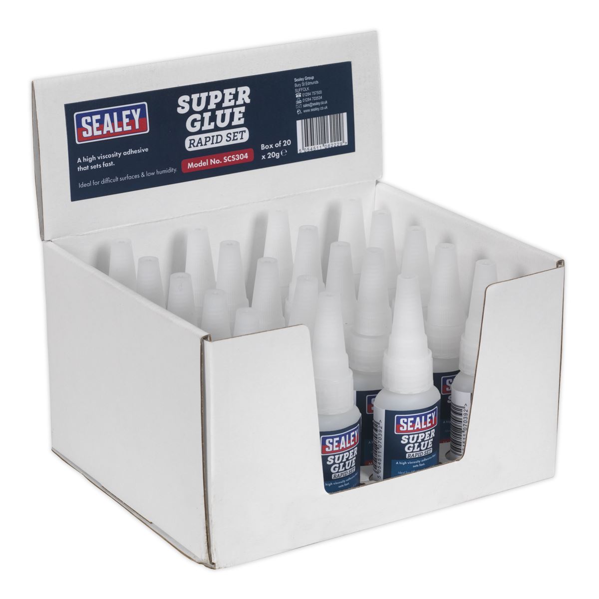 Sealey Super Glue Rapid Set 20g Pack of 20 