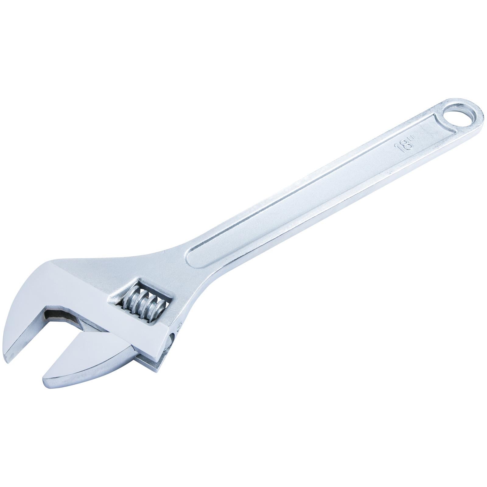 BlueSpot Adjustable Wrench 450mm 18in Jaw Capacity 52mm
