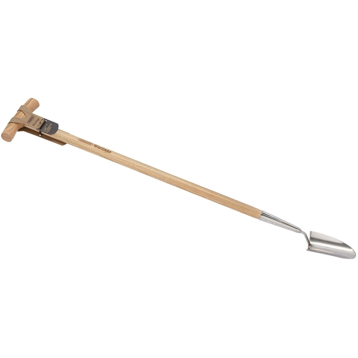 Draper Heritage Stainless Steel Trowel With Ash Long Handle 99032  White Rose Tools