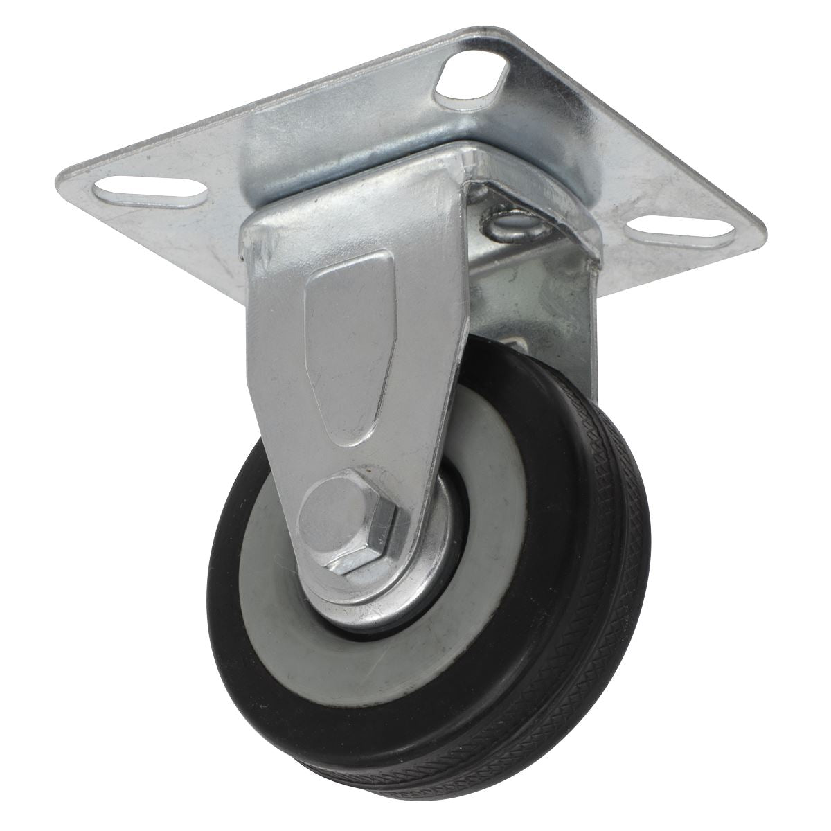 Sealey 4pc Castor Wheel Combo - Fixed & Swivel Plate Ø50mm