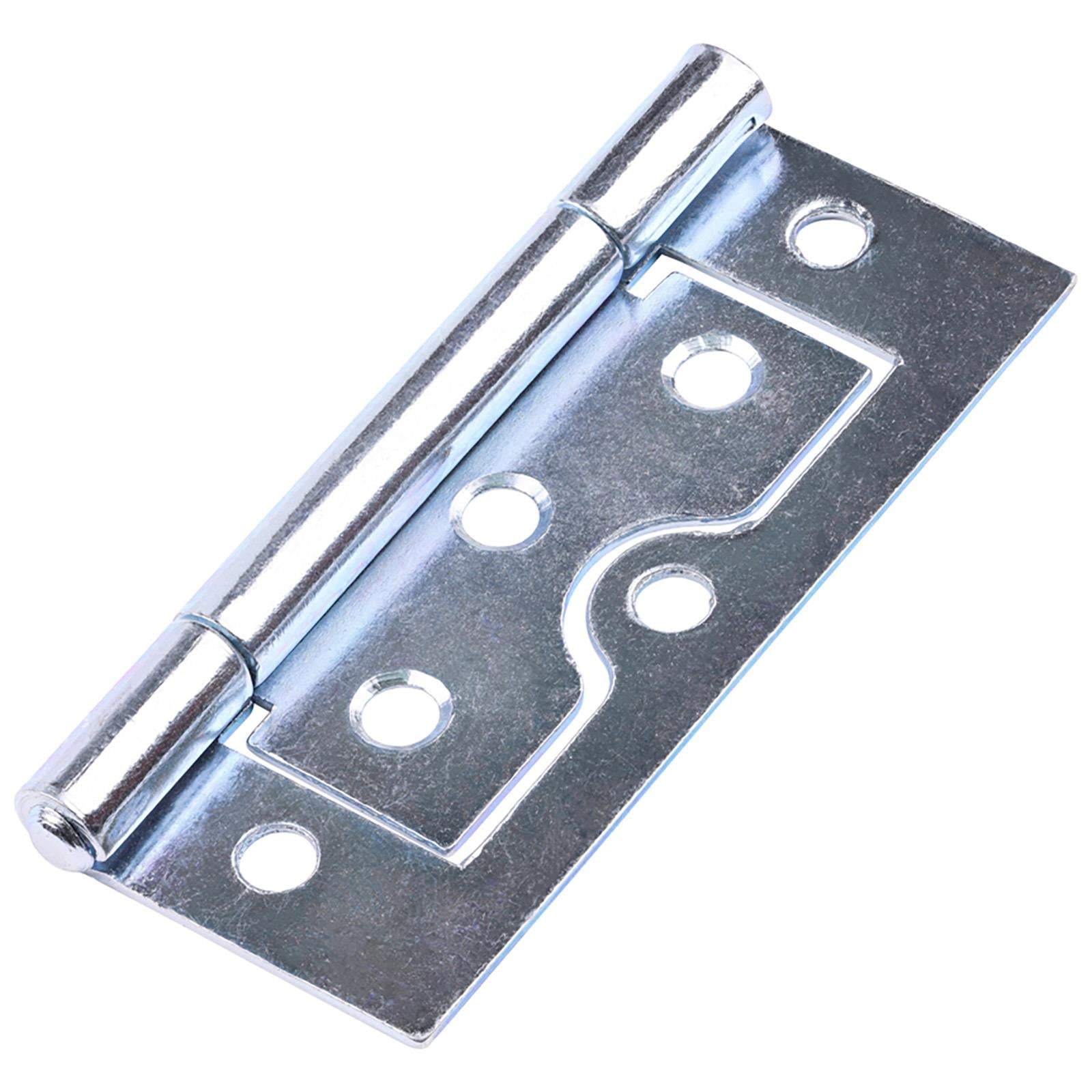 TIMCO Flush Hinge (105) for Cupboards Cabinets Doors Shutters Zinc Electro Brass White - Choose Size and Colour