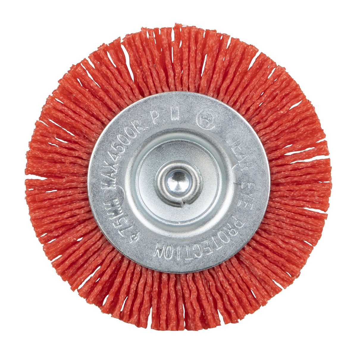 Sealey 75mm Nylon Filament Circular Brush with 6mm Shaft  White Rose Tools