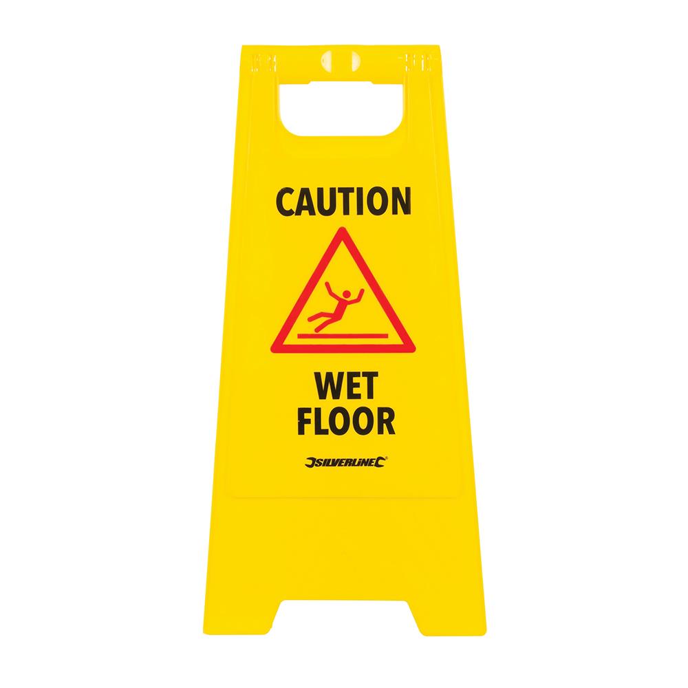 Silverline 'A' Frame Caution Wet Floor Sign 295 x 610mm English 883504