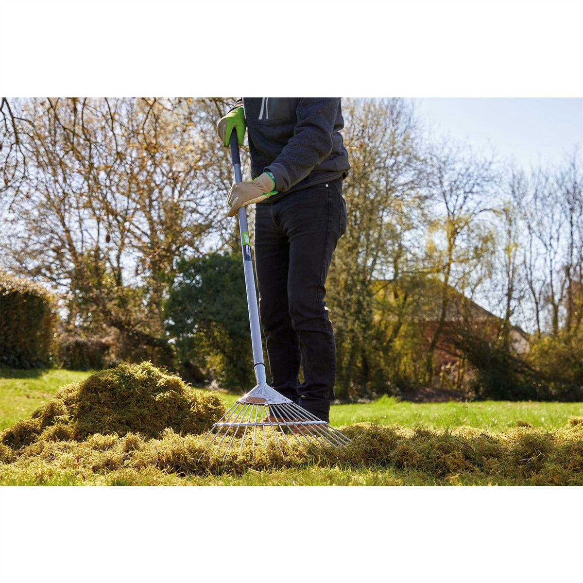Draper Stainless Steel Soft Grip Lawn Rake 83764  White Rose Tools