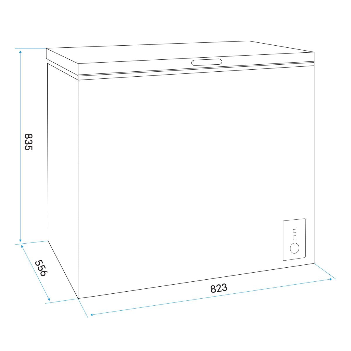 Baridi Freestanding Chest Freezer, 199L Capacity, Garages and Outbuilding Safe, -12 to -24°C Adjustable Thermostat with Refrigeration Mode, White