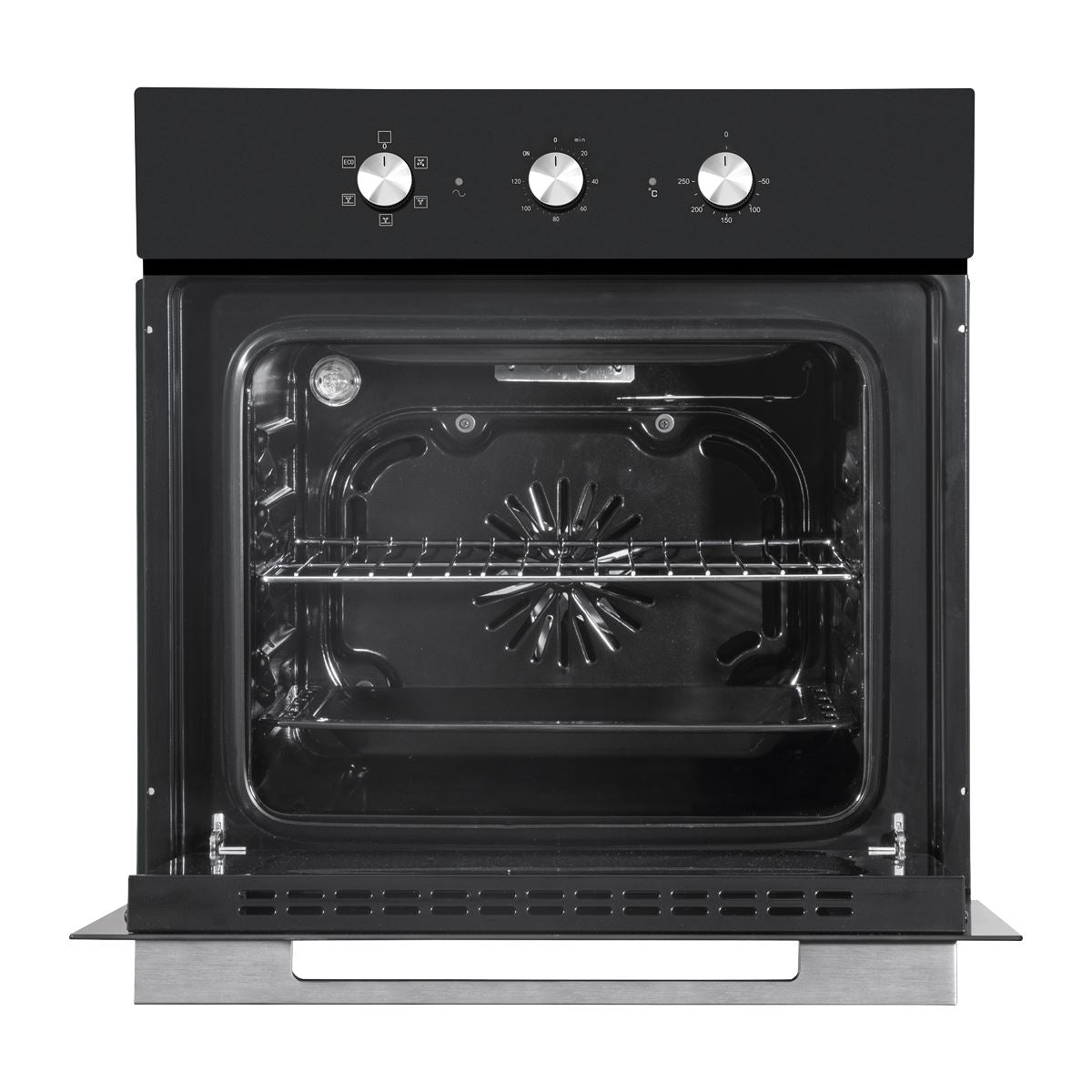 Baridi Built-In 5-Function Fan Assisted Oven with Timer 60cm, 55L Capacity - Black