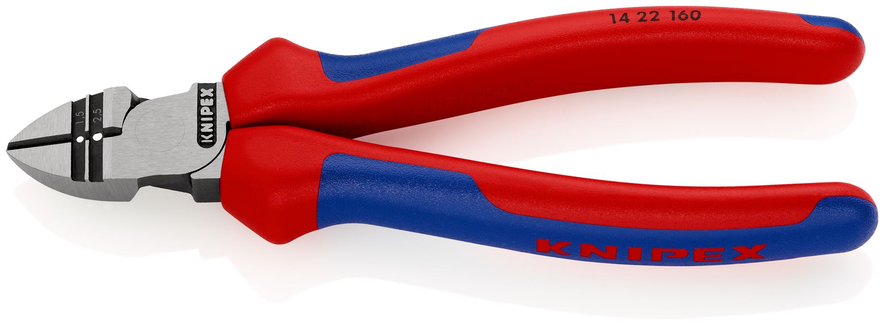 KNIPEX Diagonal Insulation Wire Stripper 160mm Multi Component Grips 14 22 160