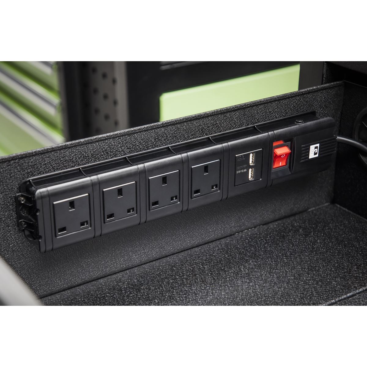 Sealey Superline Pro Mobile Tool Cabinet 1600mm with Power Tool Charging Drawer 